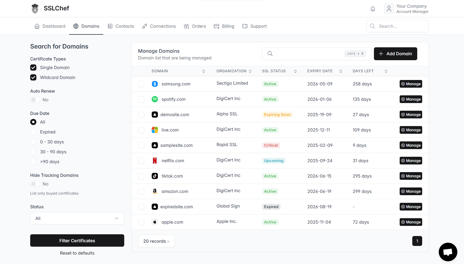 Landing page preview